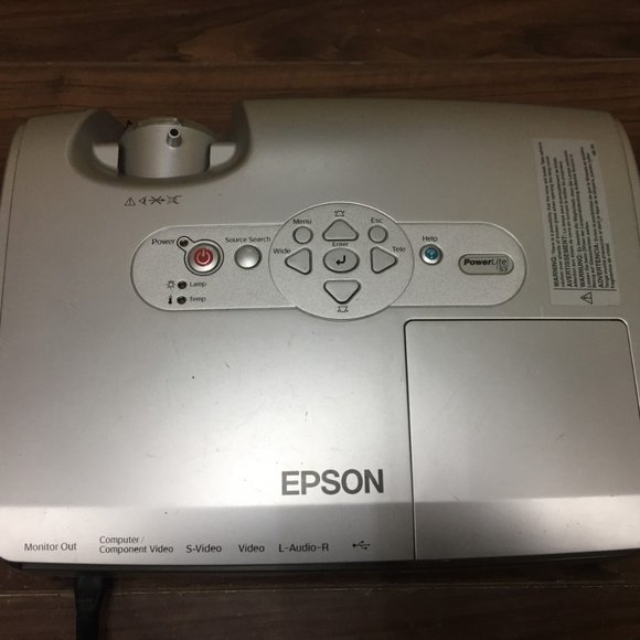 Epson PowerLite S3 Projector 800x600 SVGA 4:3 3LCD 1600 Lumens NO REMOTE - Picture 7 of 15